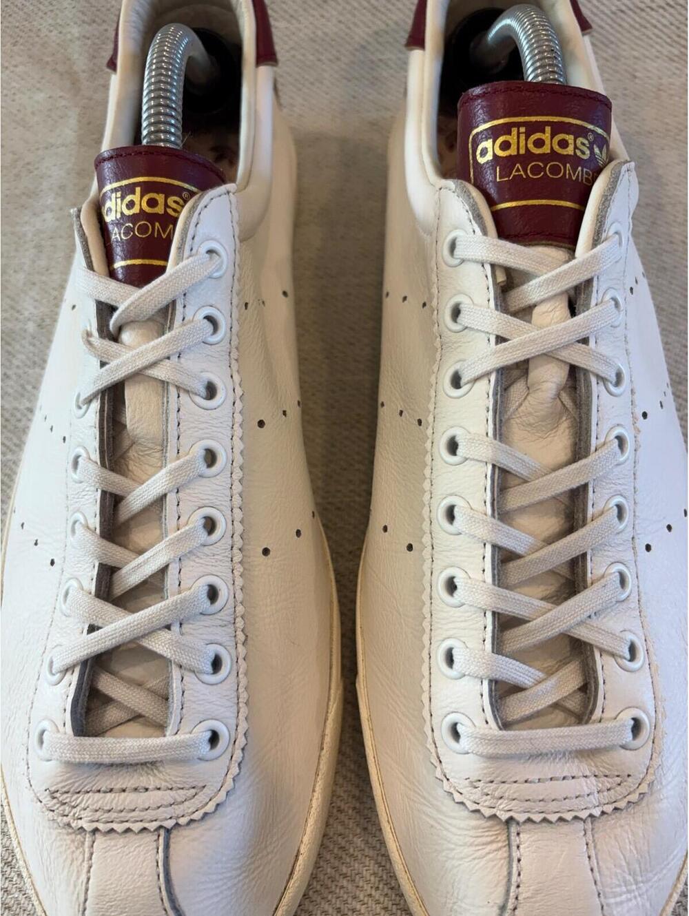 adidas Originals Lacombe White Deep Burgundy Gold Men's Size 12.5 DB3014 - Picture 6 of 10